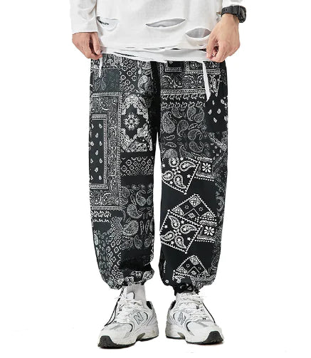 Printed Men's Loose Pants - Piscero Co