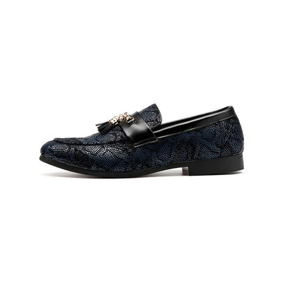 Tassel Snakeskin Pattern Dress Shoes - Piscero Co